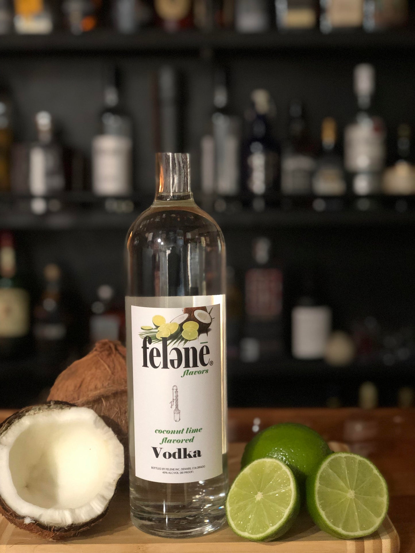 Felene® Flavors Coconut-Lime Flavored Vodka 750ml (80 proof/40%abv)