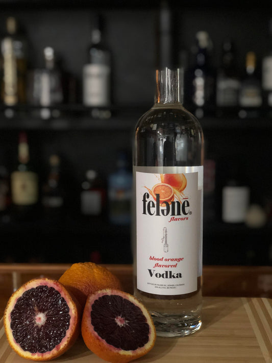Felene® Flavors Blood Orange Flavored Vodka 750ml (80 proof/40%abv)